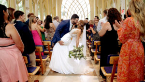 Ceremony dip and kiss